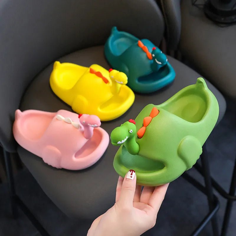 Dinosaur Slippers Kids Slides - Shoes & Slippers - Scribble Snacks