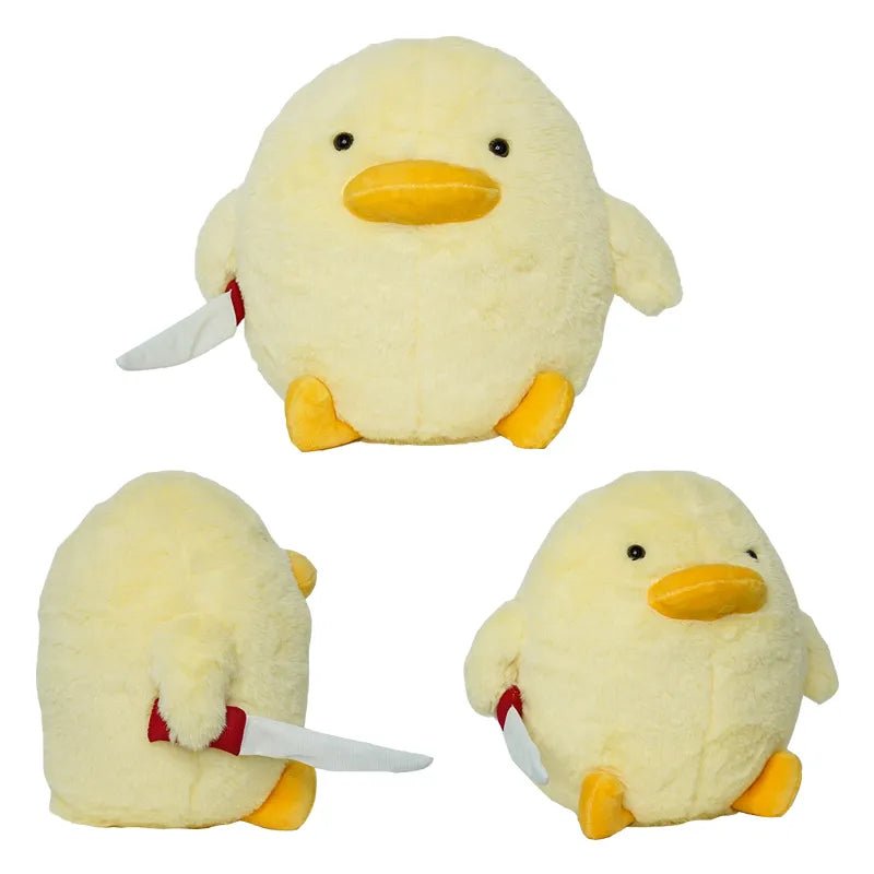 Duck Plush Toy with Knife - Soft Plush Toys - Scribble Snacks