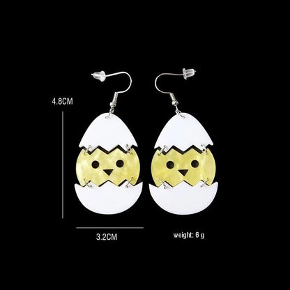Easter Bunny Carrot Egg Earrings - Easter - Scribble Snacks