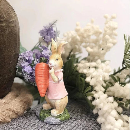 Easter Bunny Carrot Figurine Decor - Easter - Scribble Snacks
