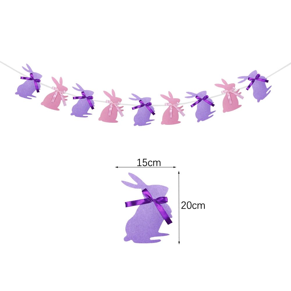 Easter Bunny & Carrots Garland - Easter - Scribble Snacks