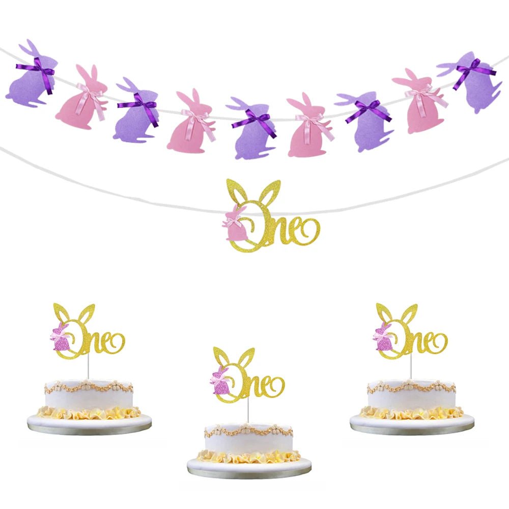 Easter Bunny & Carrots Garland - Easter - Scribble Snacks