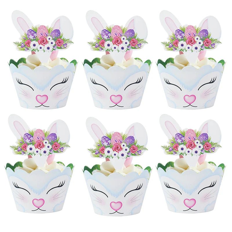 Easter Bunny Cupcake Decor Set - Easter - Scribble Snacks