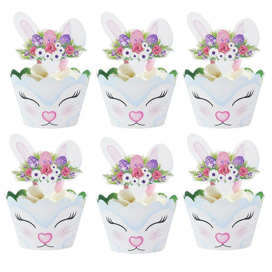 Easter Bunny Cupcake Decor Set - Easter - Scribble Snacks