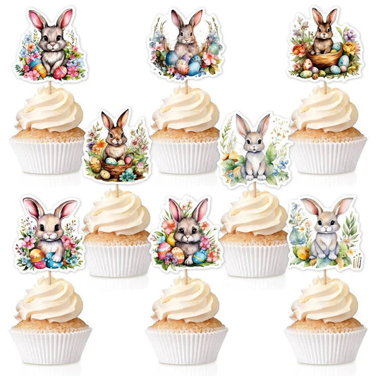 Easter Bunny Cupcake Toppers - Easter - Scribble Snacks