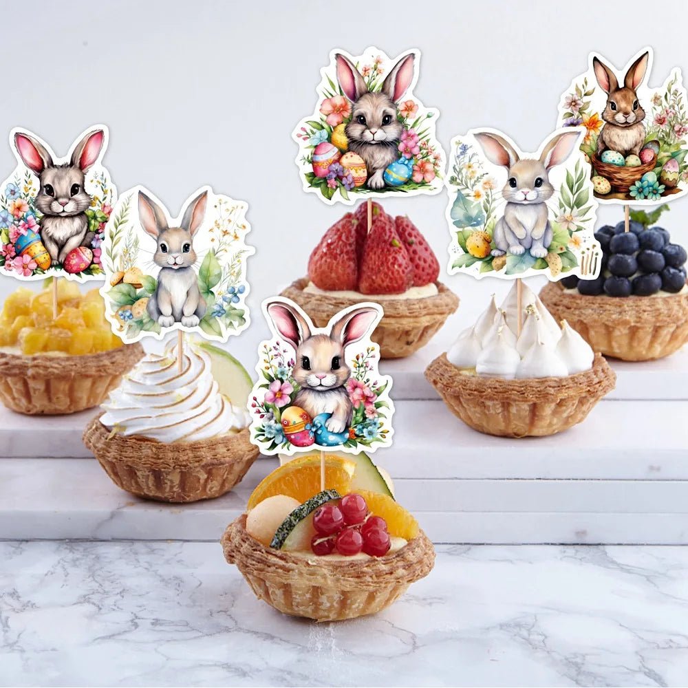 Easter Bunny Cupcake Toppers - Easter - Scribble Snacks
