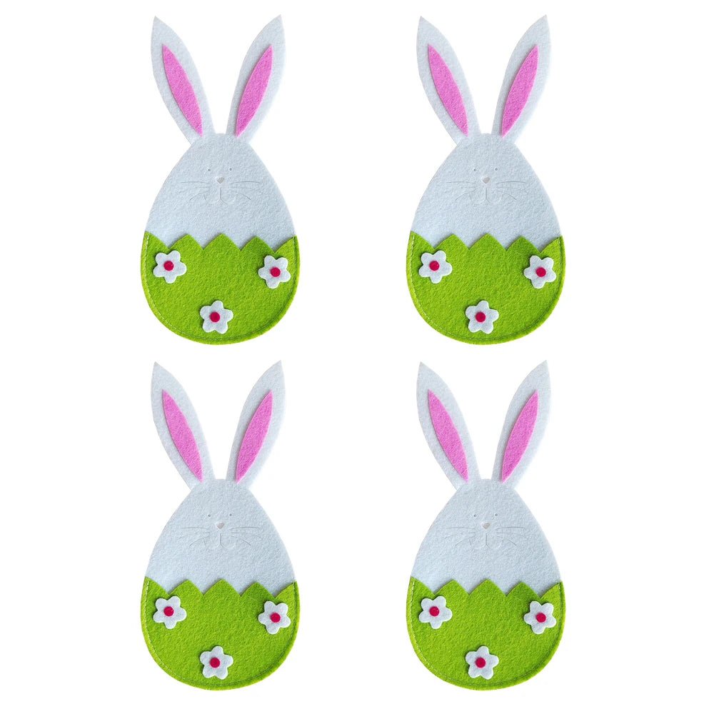 Easter Bunny Cutlery Pockets - Easter - Scribble Snacks