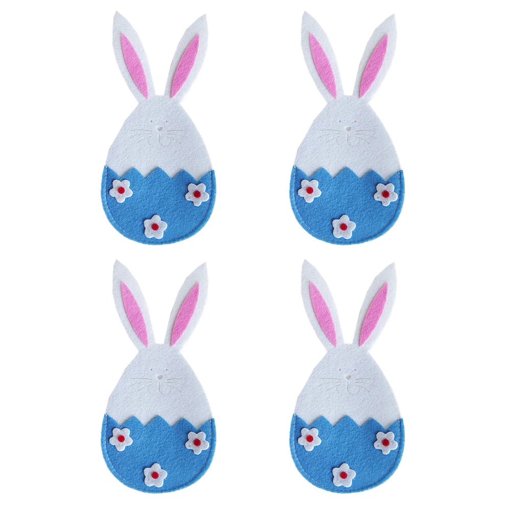 Easter Bunny Cutlery Pockets - Easter - Scribble Snacks