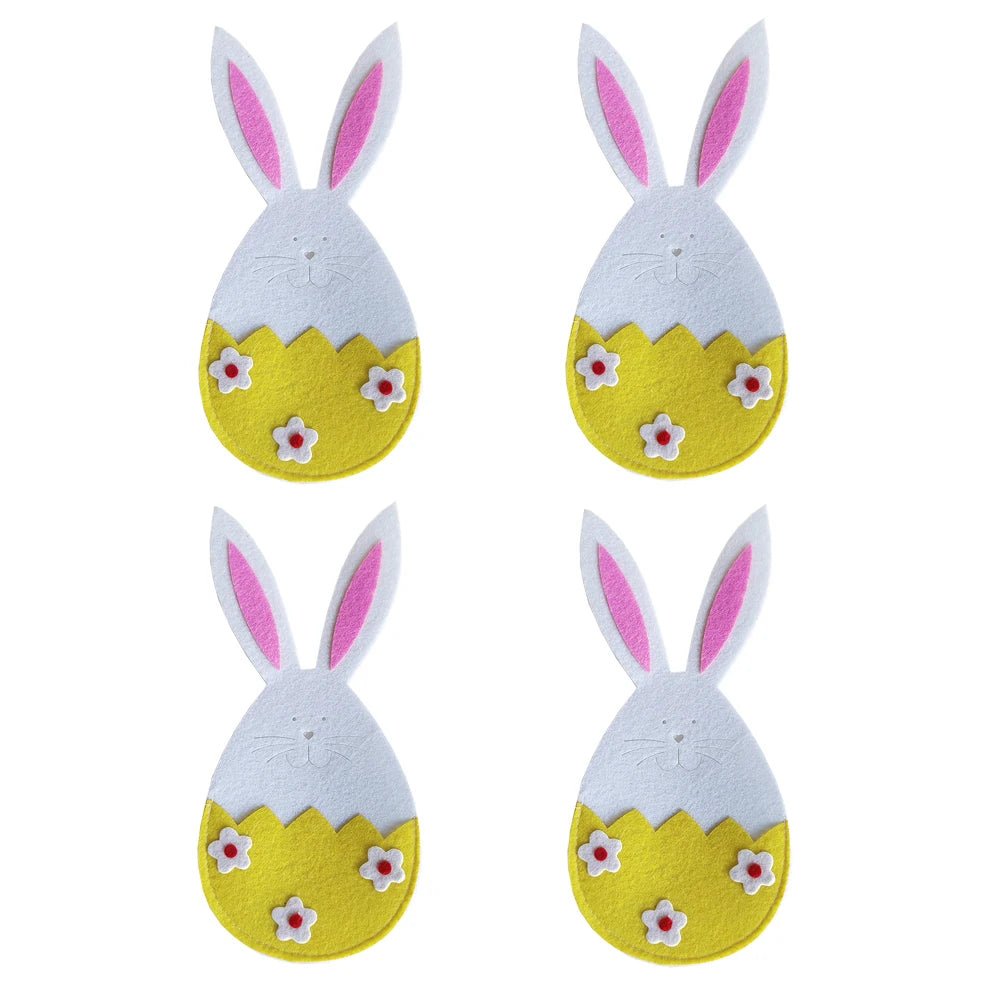 Easter Bunny Cutlery Pockets - Easter - Scribble Snacks