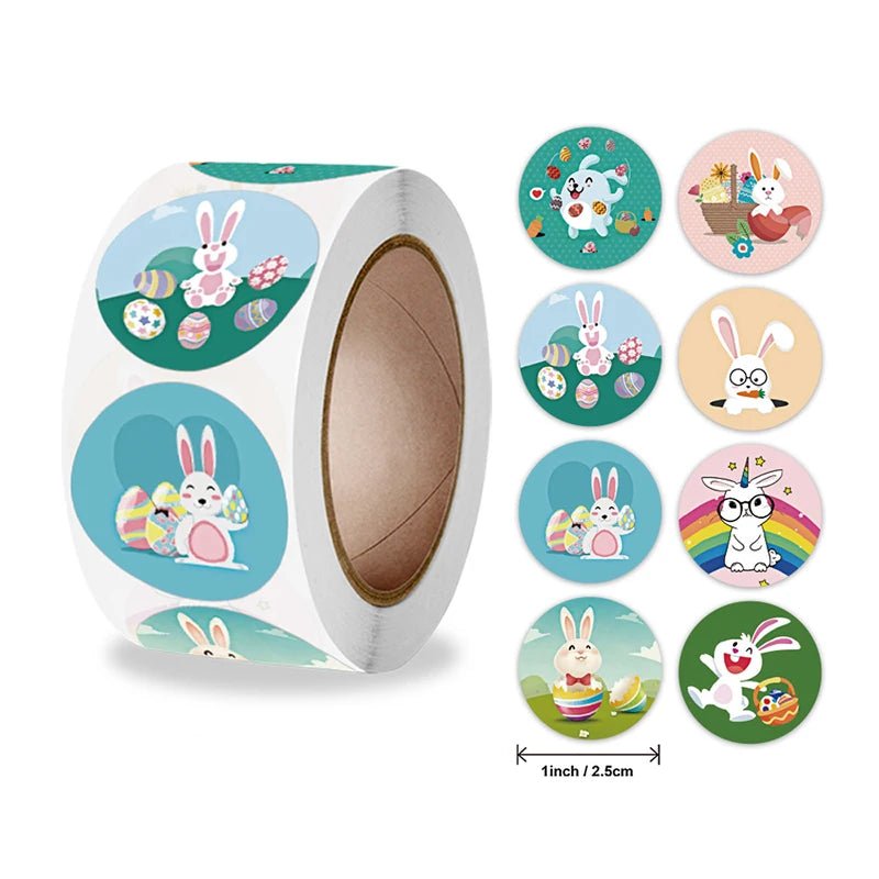 Easter Bunny Egg Stickers - Easter - Scribble Snacks