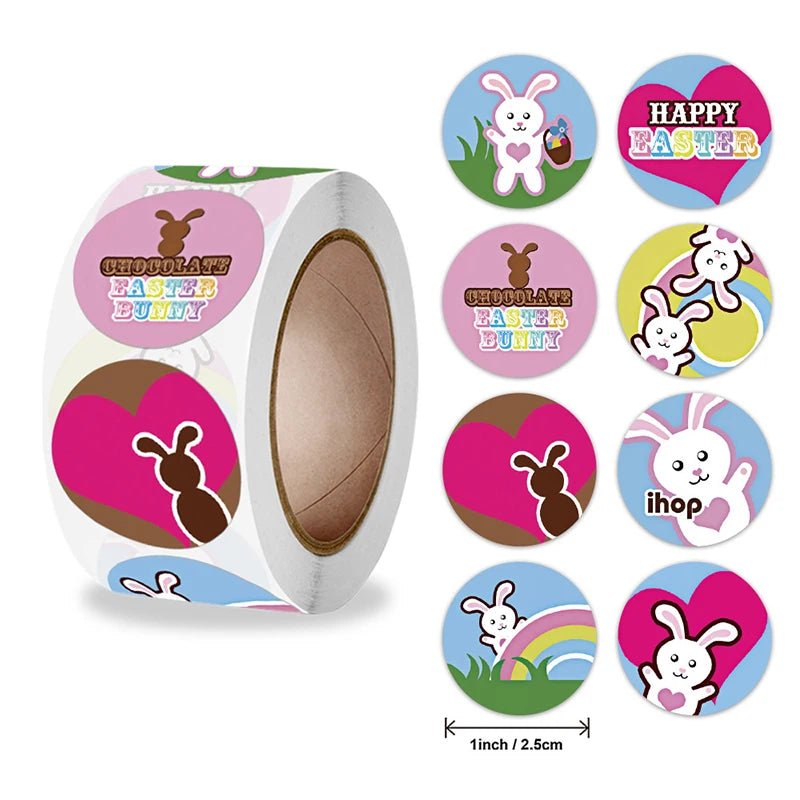 Easter Bunny Egg Stickers - Easter - Scribble Snacks