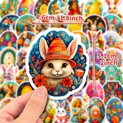 Easter Bunny Egg Stickers Pack - Easter - Scribble Snacks