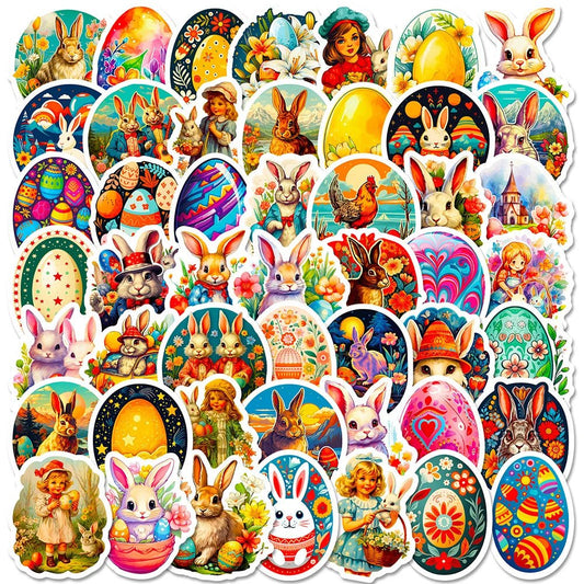 Easter Bunny Egg Stickers Pack - Easter - Scribble Snacks