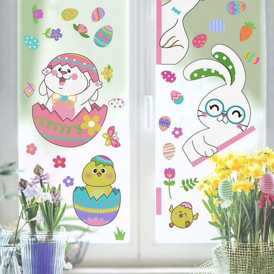 Easter Bunny Window Stickers - Easter - Scribble Snacks