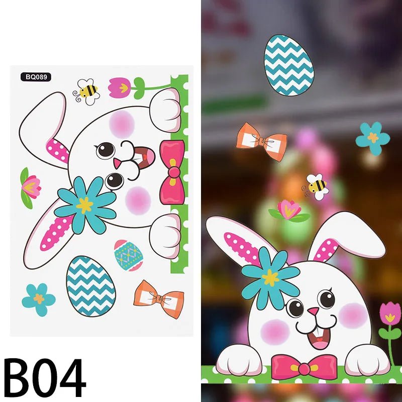 Easter Bunny Window Stickers - Easter - Scribble Snacks