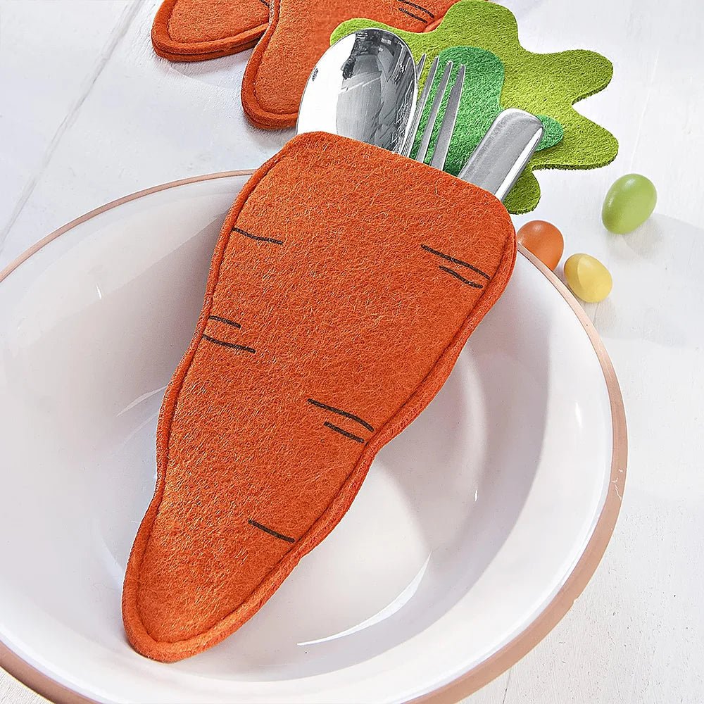 Easter Carrot Cutlery Holders - Easter - Scribble Snacks