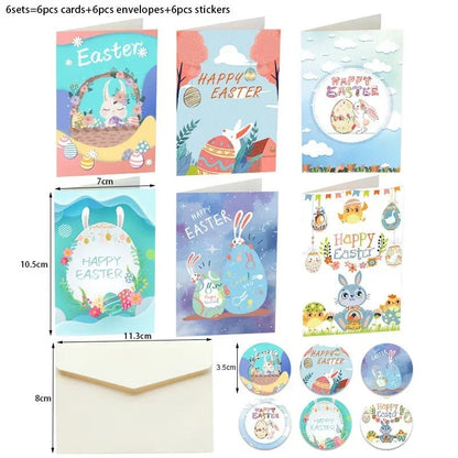 Easter Egg Rabbit Cards Set - Easter - Scribble Snacks