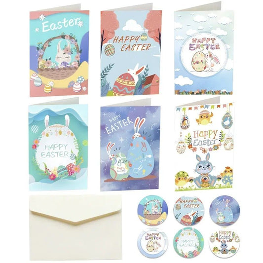 Easter Egg Rabbit Cards Set - Easter - Scribble Snacks