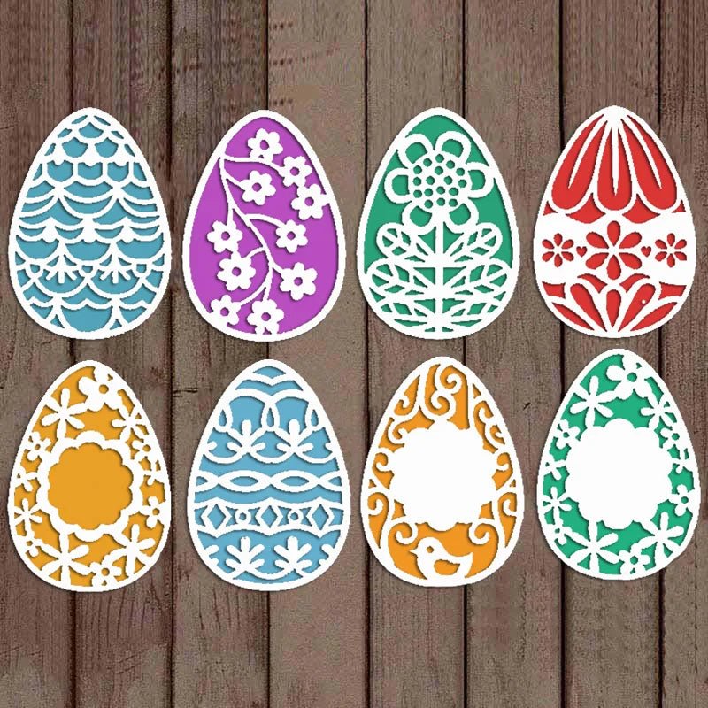 Easter Egg Scrapbook Dies - Easter - Scribble Snacks