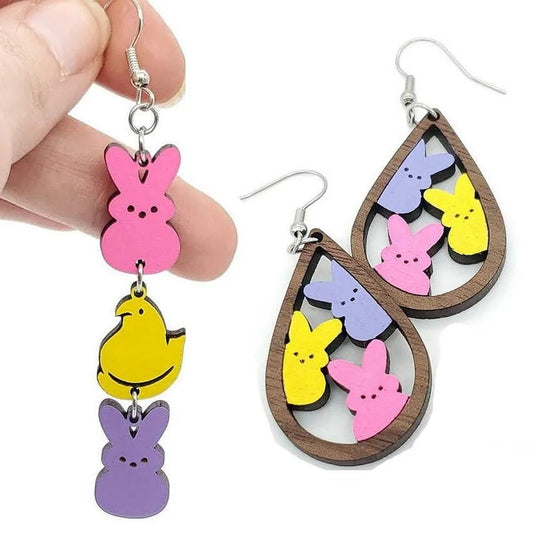 Easter Marshmallow Bunny Earrings - Easter - Scribble Snacks