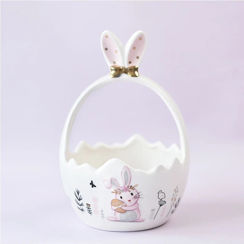 Easter Rabbit Ceramic Snack Basket - Easter - Scribble Snacks