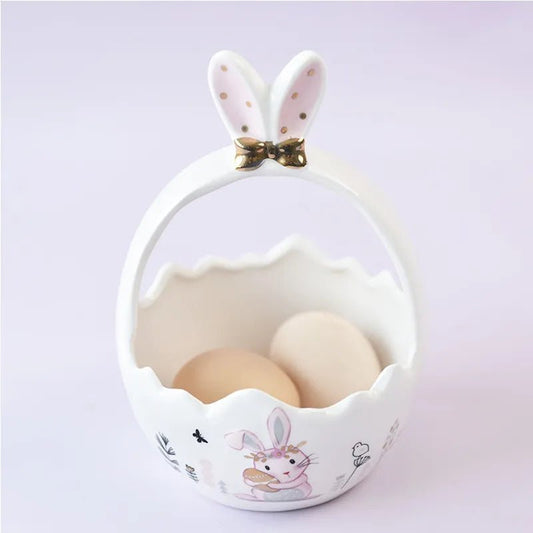 Easter Rabbit Ceramic Snack Basket - Easter - Scribble Snacks
