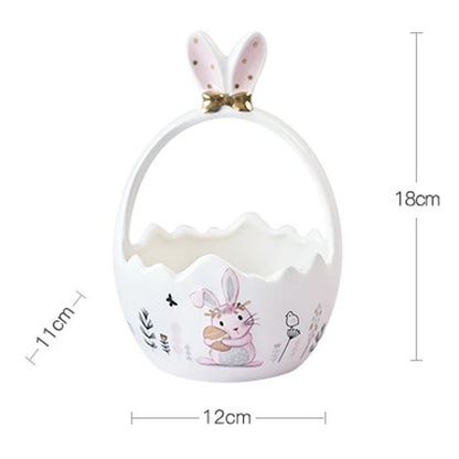 Easter Rabbit Ceramic Snack Basket - Easter - Scribble Snacks