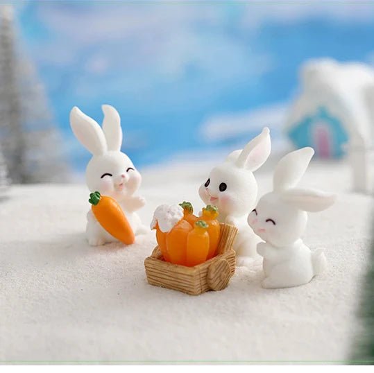 Easter Rabbit Garden Miniatures Set - Easter - Scribble Snacks