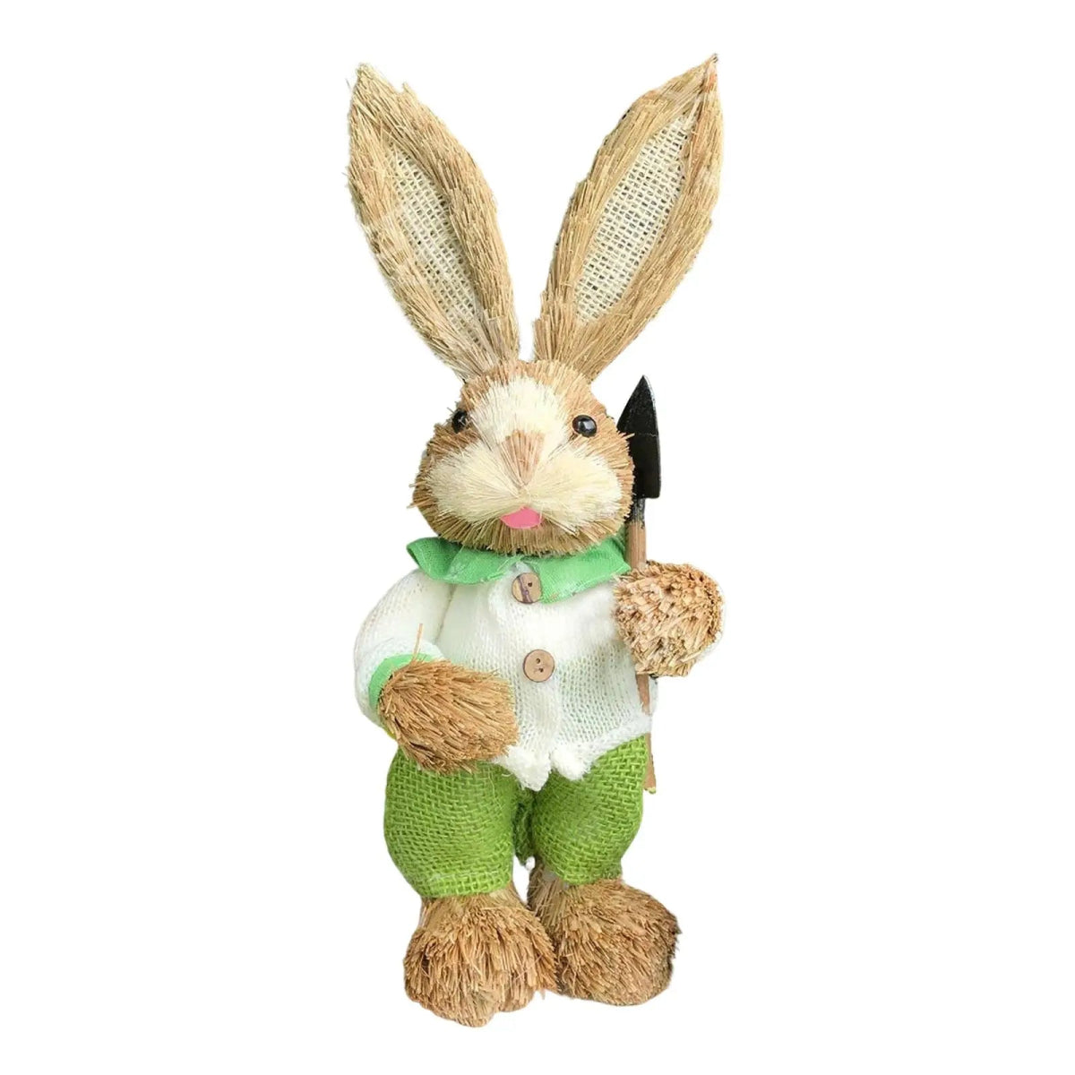 Easter Straw Bunny Decor Statue - Easter - Scribble Snacks