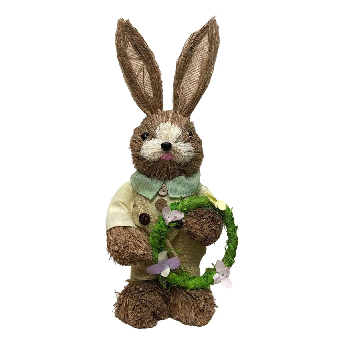 Easter Straw Bunny Decor Statue - Easter - Scribble Snacks
