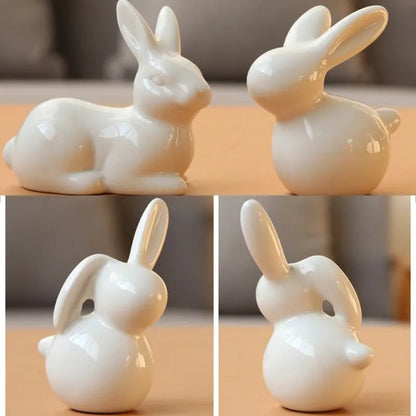 Easter White Rabbit Figurines - Easter - Scribble Snacks