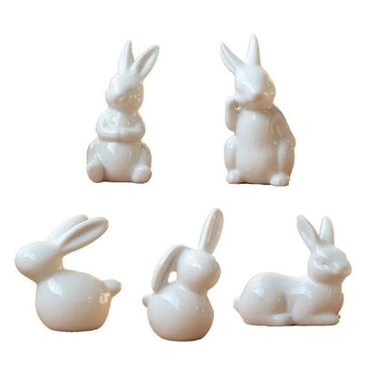 Easter White Rabbit Figurines - Easter - Scribble Snacks