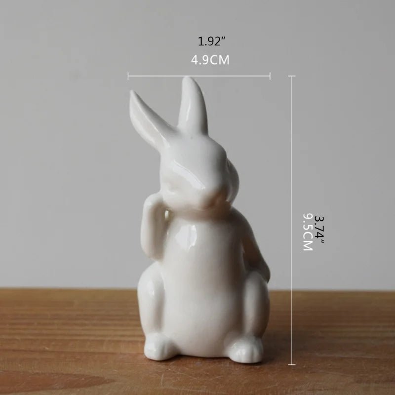 Easter White Rabbit Figurines - Easter - Scribble Snacks