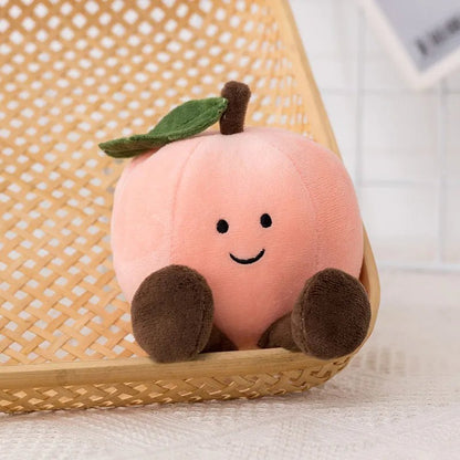 Eggplant Peach Pear Plushie Doll - Soft Plush Toys - Scribble Snacks