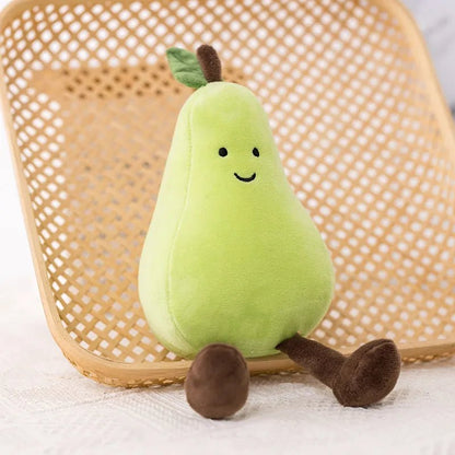 Eggplant Peach Pear Plushie Doll - Soft Plush Toys - Scribble Snacks