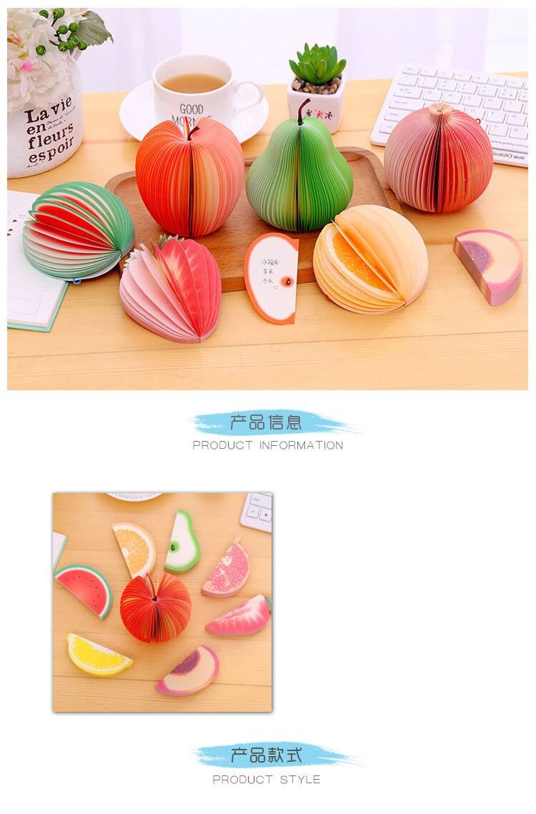 Farmers' Market Fruit and Veg Sticky Sticky Note Set - Sticky Notes / Memo Pads - Scribble Snacks