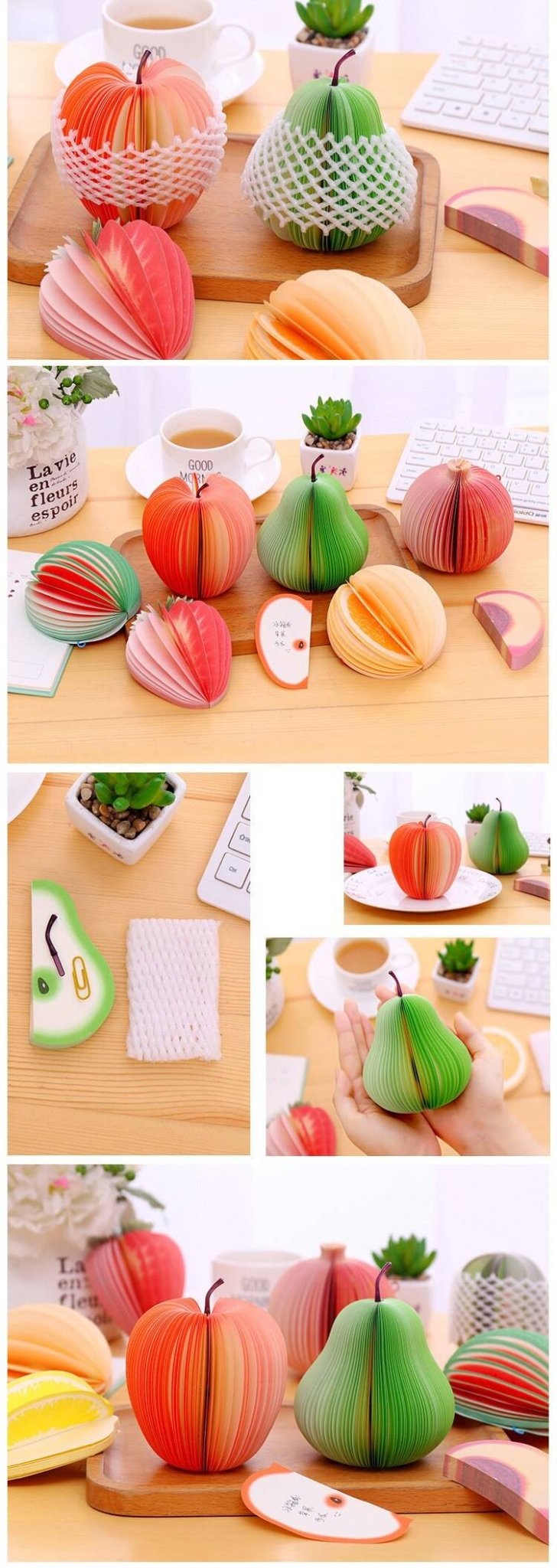 Farmers' Market Fruit and Veg Sticky Sticky Note Set - Sticky Notes / Memo Pads - Scribble Snacks