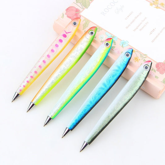 Fishy Themed Ballpoint Pens - 5pcs with Fish Crystal Design - Pens/Pencils - Scribble Snacks