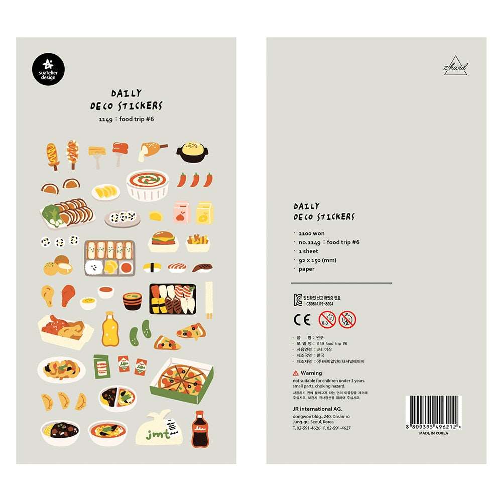 Foodie Adventure - Delicious Food Trip Decorative Stickers - Stickers & Labels - Scribble Snacks