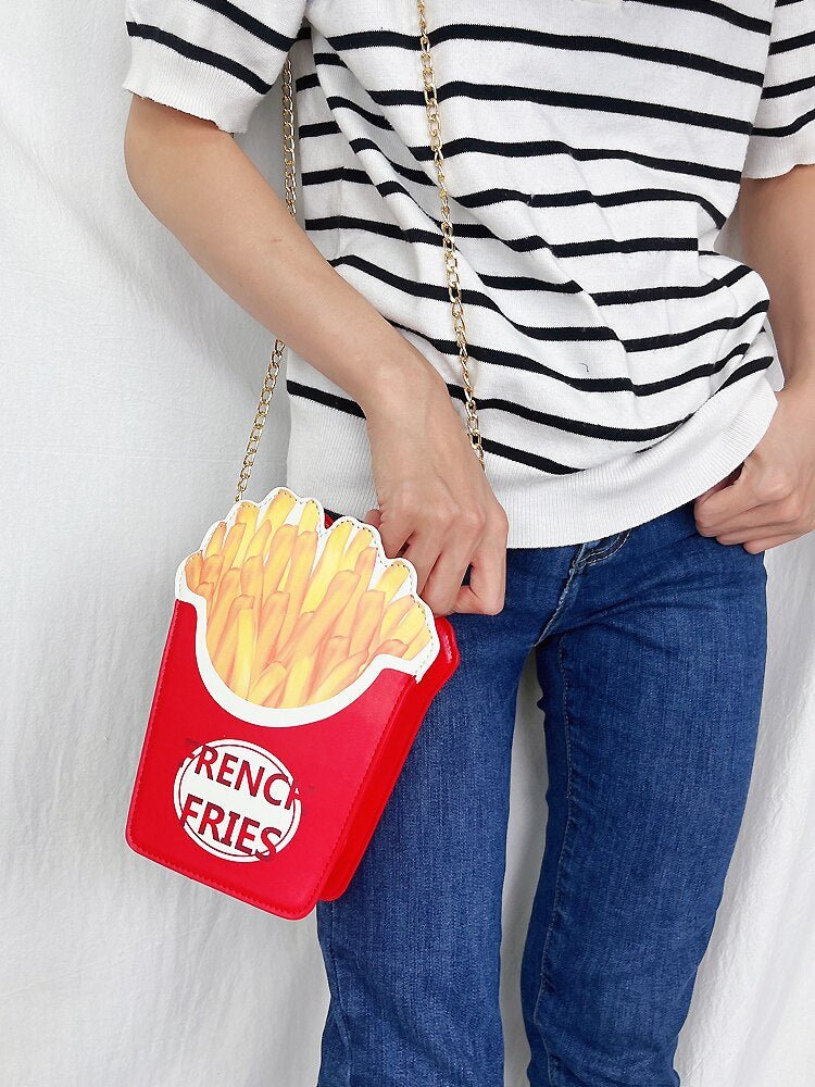 French Fries Box Handbag: Shoulder & Crossbody Bag - Bags & Backpacks - Scribble Snacks