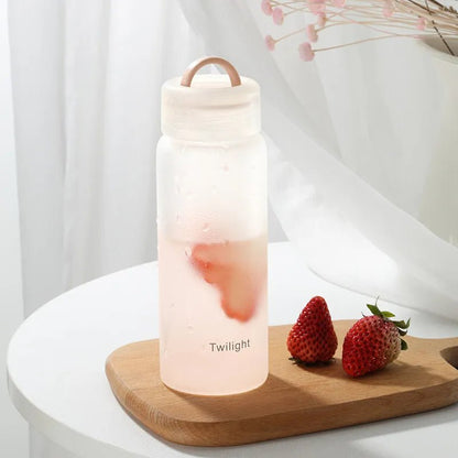 Frosted Juice Bottle, Portable 420ml - Water Bottles - Scribble Snacks