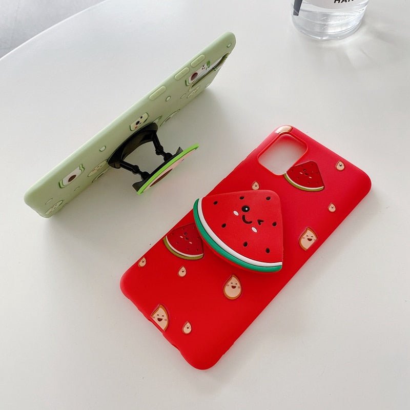 Fruit Fiesta Stand - 3D Silicone Fruit Phone Holder for Samsung Galaxy S22/S21/S20 & More - Android Cases - Scribble Snacks