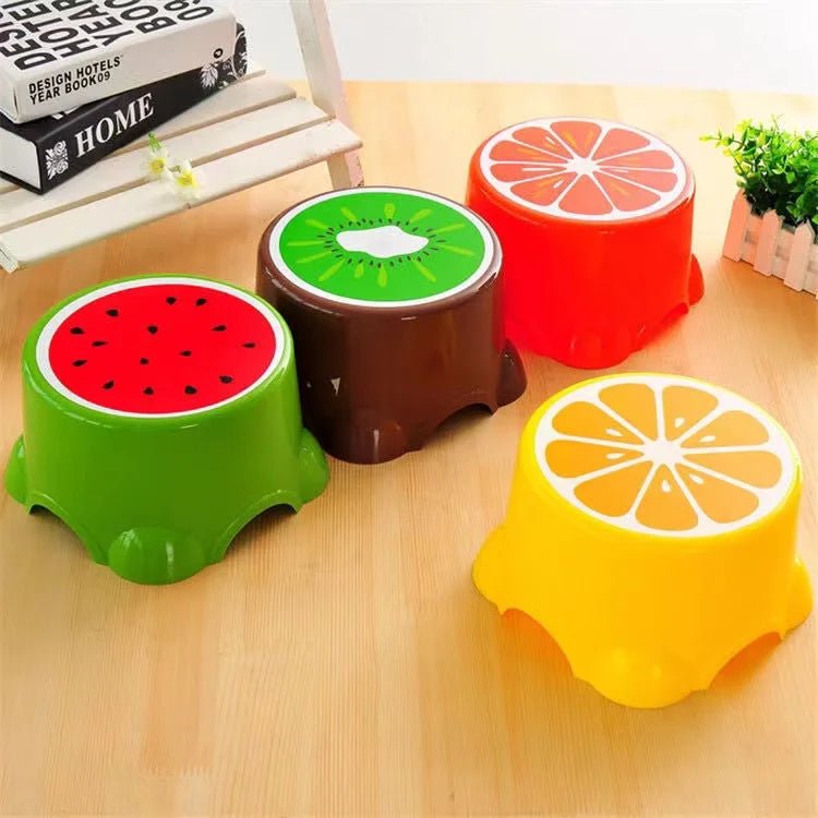 Fruit Pattern Children's Bathroom Stool - Chairs & Stools - Scribble Snacks