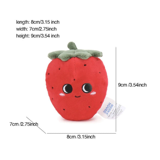 Fruit Plush Comforter Toy: Strawberry
