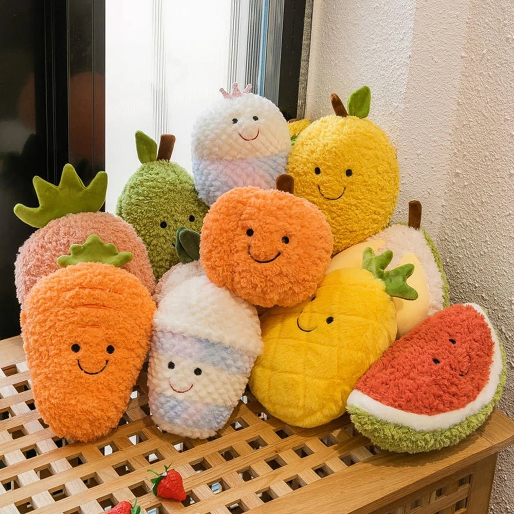 Fruit Veggie Plush Collection - Soft Plush Toys - Scribble Snacks