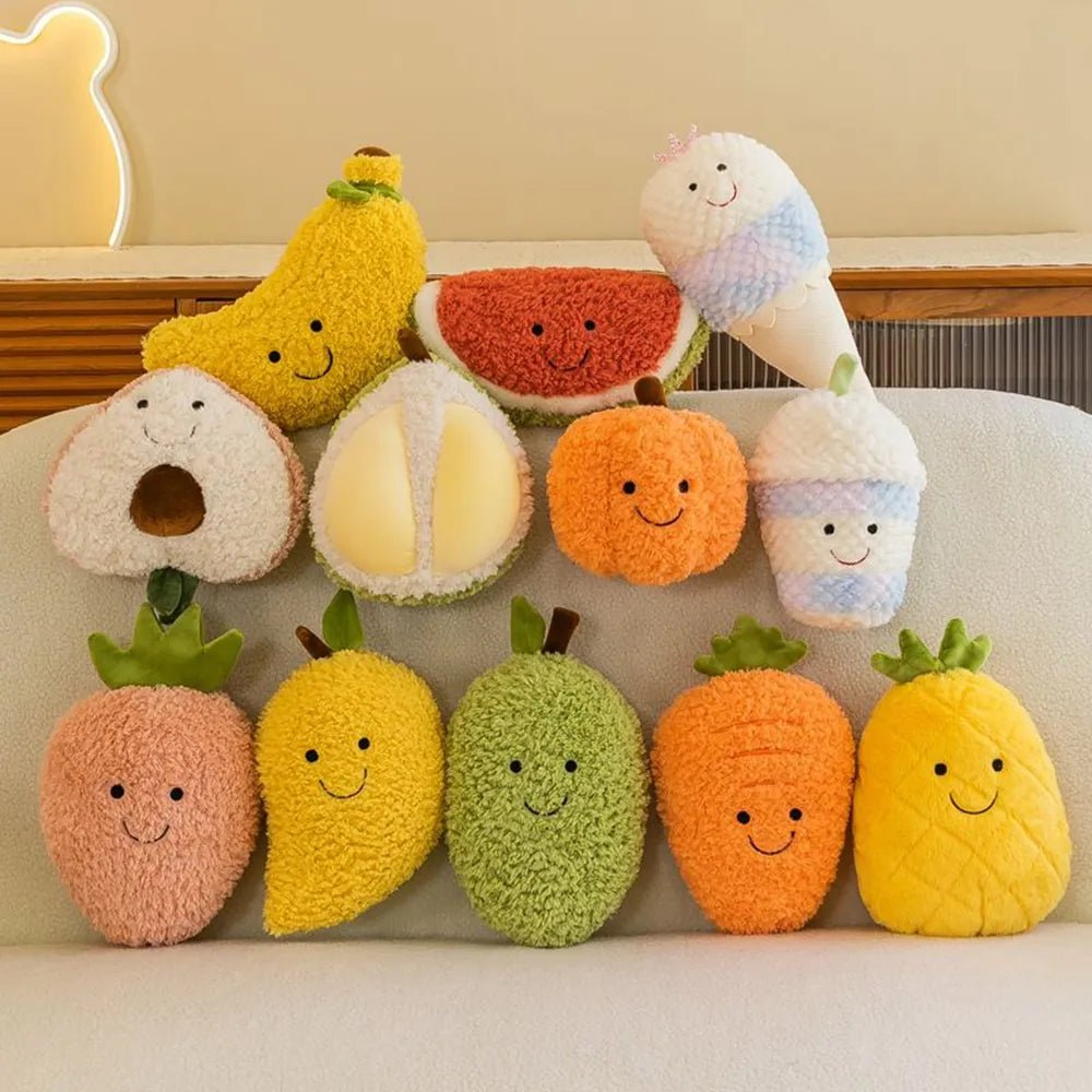 Fruit Veggie Plush Collection - Soft Plush Toys - Scribble Snacks