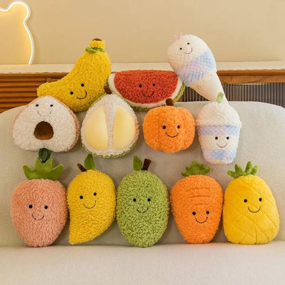 Fruit Veggie Plush Collection - Soft Plush Toys - Scribble Snacks