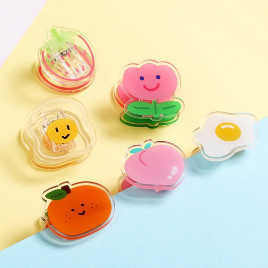 Fruity Fun Acrylic Paperclips Card Holder - Clips & Fasteners - Scribble Snacks