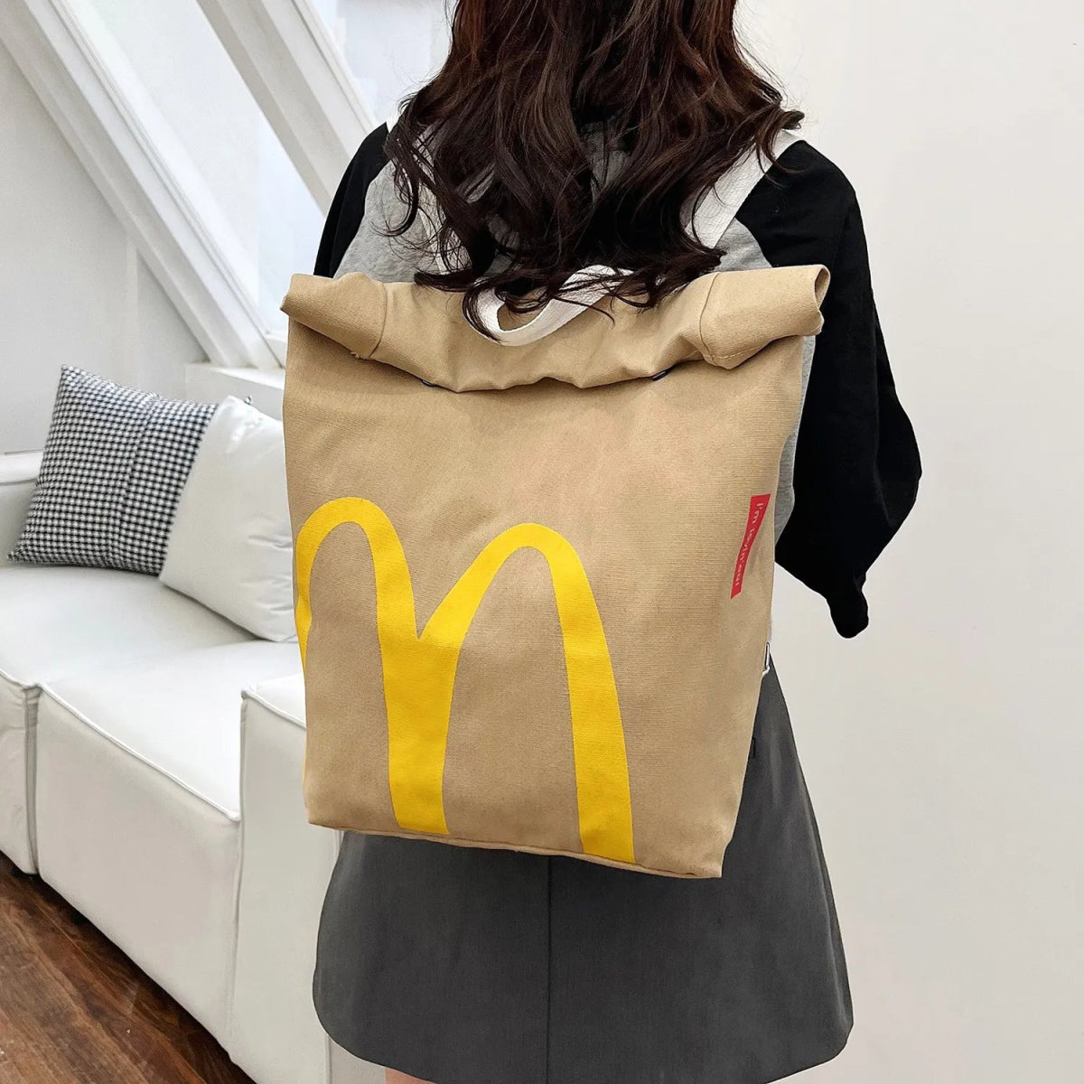 Fry Pack - Fast Food Canvas Backpack, Shoulder Bag & Tote - Bags & Backpacks - Scribble Snacks