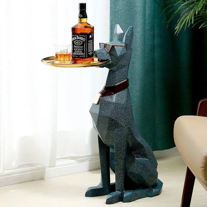 Gentleman Dog Resin Floor Decoration - Sculptures & Tables - Scribble Snacks